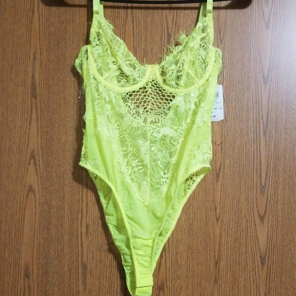New neon green lingerie